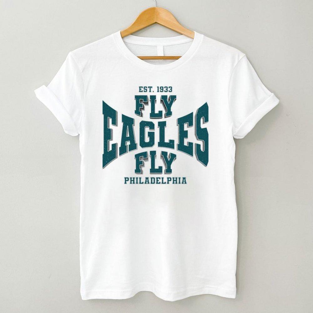 Fly Eagles Fly White Shirt, Philadelphia Football Team, Gameday Tee